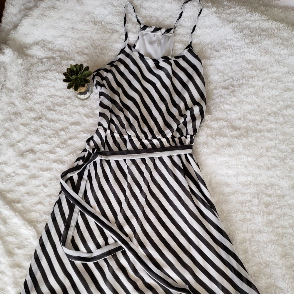 Black & white Spaghetti strap Dress